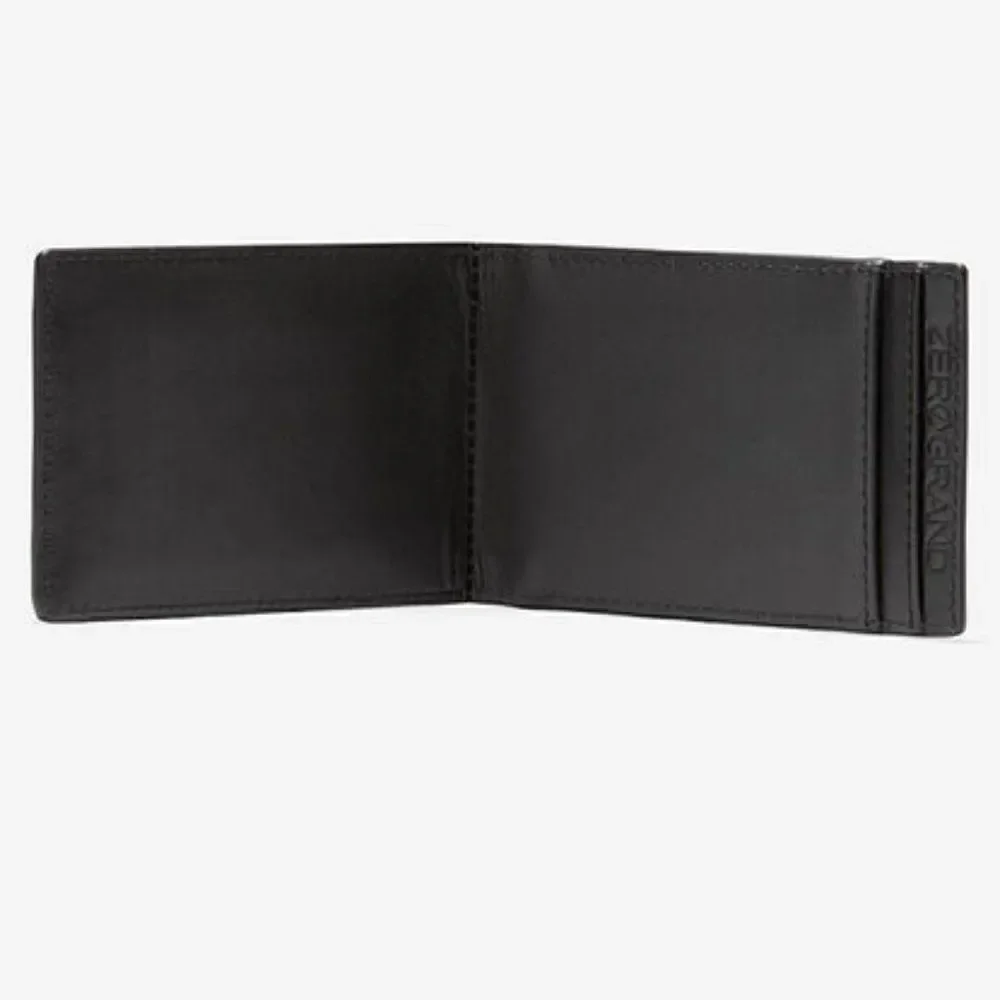 Cole Haan Black Elastic Front Pocket Leather Wallet NWT